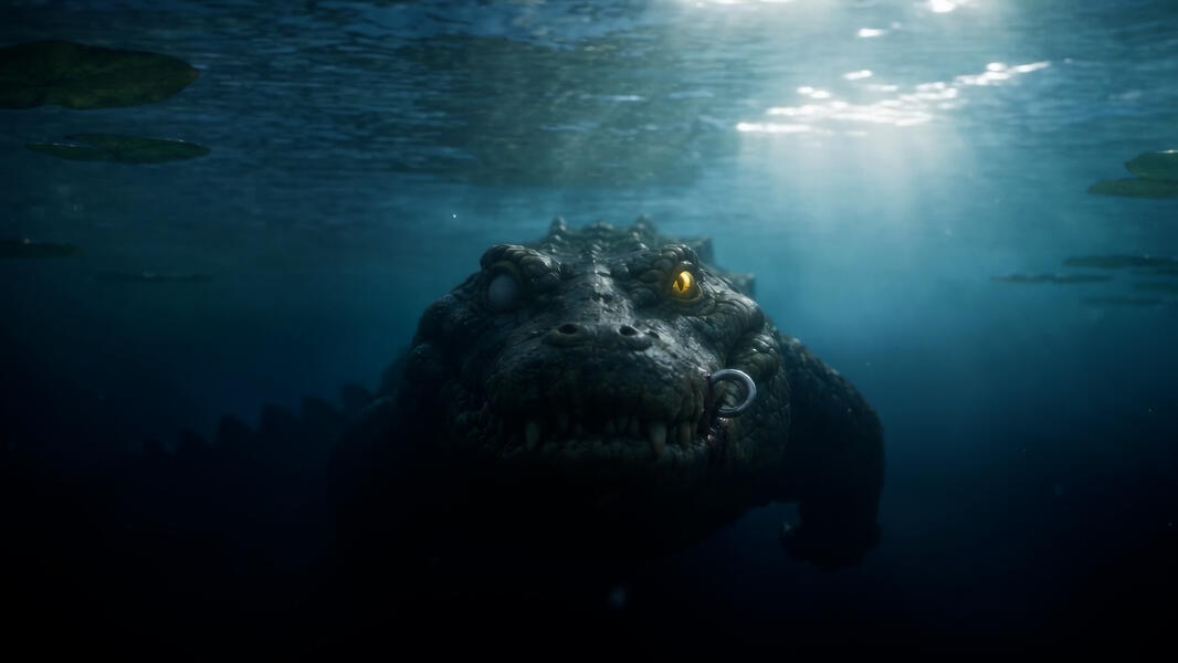 Crocodile Approaches Crocodile Approaches