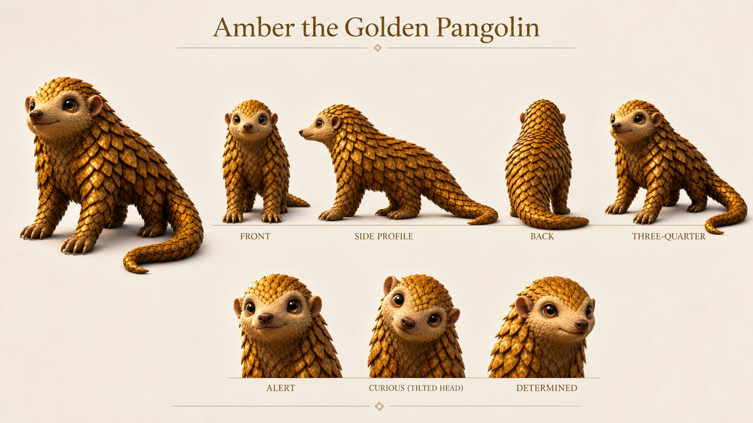 Amber the Golden Pangolin Amber the Pangolin